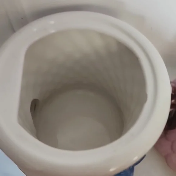 Teleflora Birdhouse Teapot Blue Bird Pink Lid & Flower Collectible Teapot - Picture 5 of 6